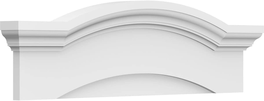36"W x 10-1/2"H x 2-3/4"P Eyebrow Architectural Grade PVC Pediment