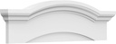 36"W x 10-1/2"H x 2-3/4"P Eyebrow Architectural Grade PVC Pediment