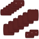 NICESOUL® 14 Pieces Outdoor Patio Cushion Covers Replacement 28"x28"x4" Water-Resistant Cushion Cover with Zipper,Outdoor Cushion Slipcovers for Seat and Back Furniture Sofa Only Cover, Burgundy