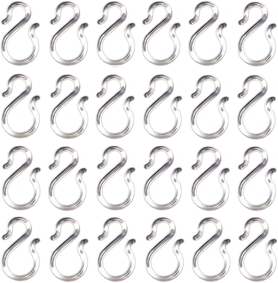24PCS1.7〞Clear Plastic Punch Bowl Cup S Hooks Hangers