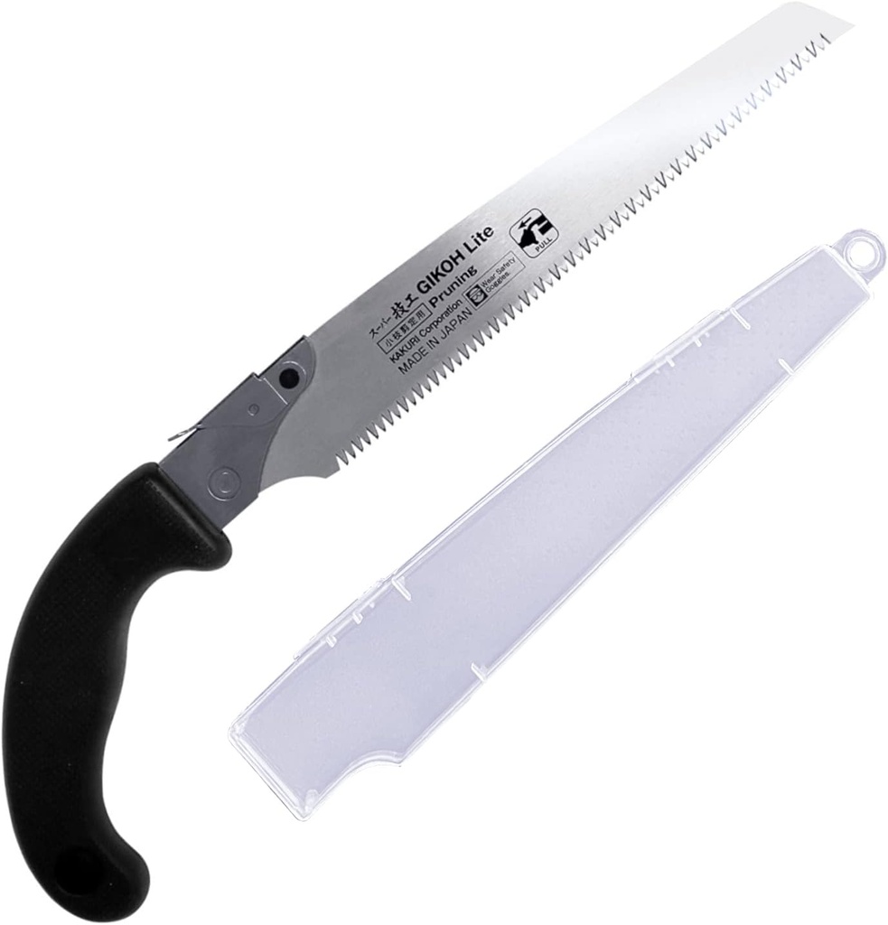 KAKURI Japanese Hand Saw [Tree Pruning] 8-1/4" Japanese Pull Saw with Blade Cover, Made in JAPAN