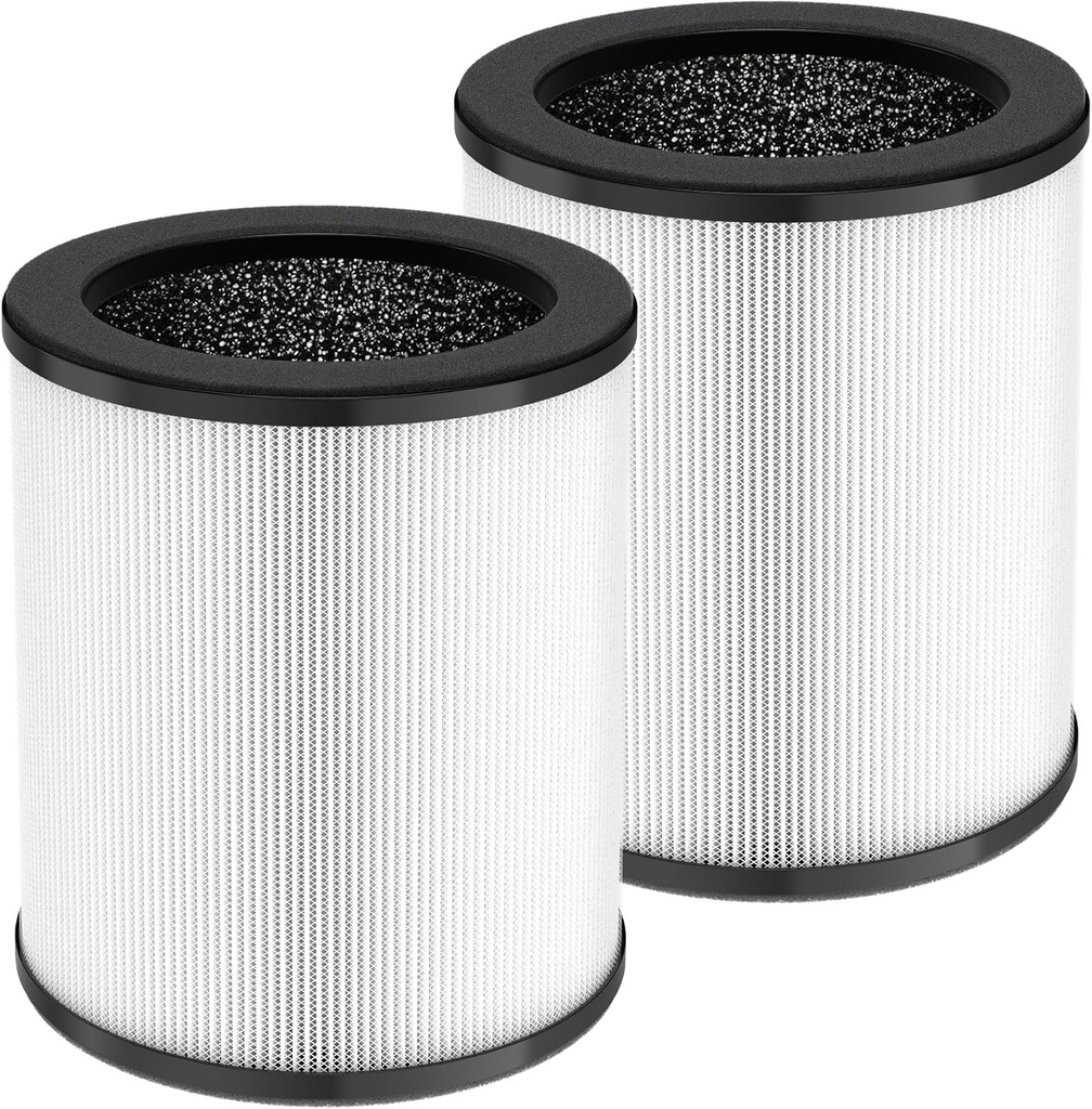 KJ80 Replacement Filter, 3-in-1 KJ80 H13 HEPA Filter High Efficiency Air Purifier Filter Replacement for Druiap KJ80 (NOT for Druiap KJ150 & NOT for Happi KJ80), Compared to part# AF3080, 2 Pack