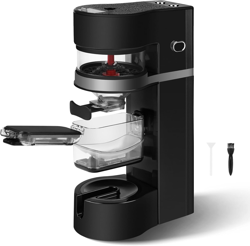 Electric Herb Grinder, 1800mah Battery Powered, 500g Large Capacity, with Storage Box, Black