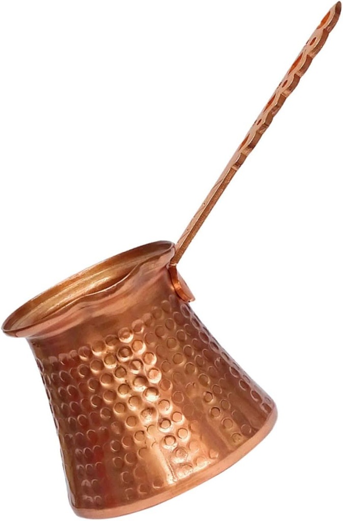 Cabilock 320ml Retro Turkish Coffee Pot Multi-Function Coppered Aluminium Coffee Maker Compact Wear-Resistant Kettle for Tea and Lovers