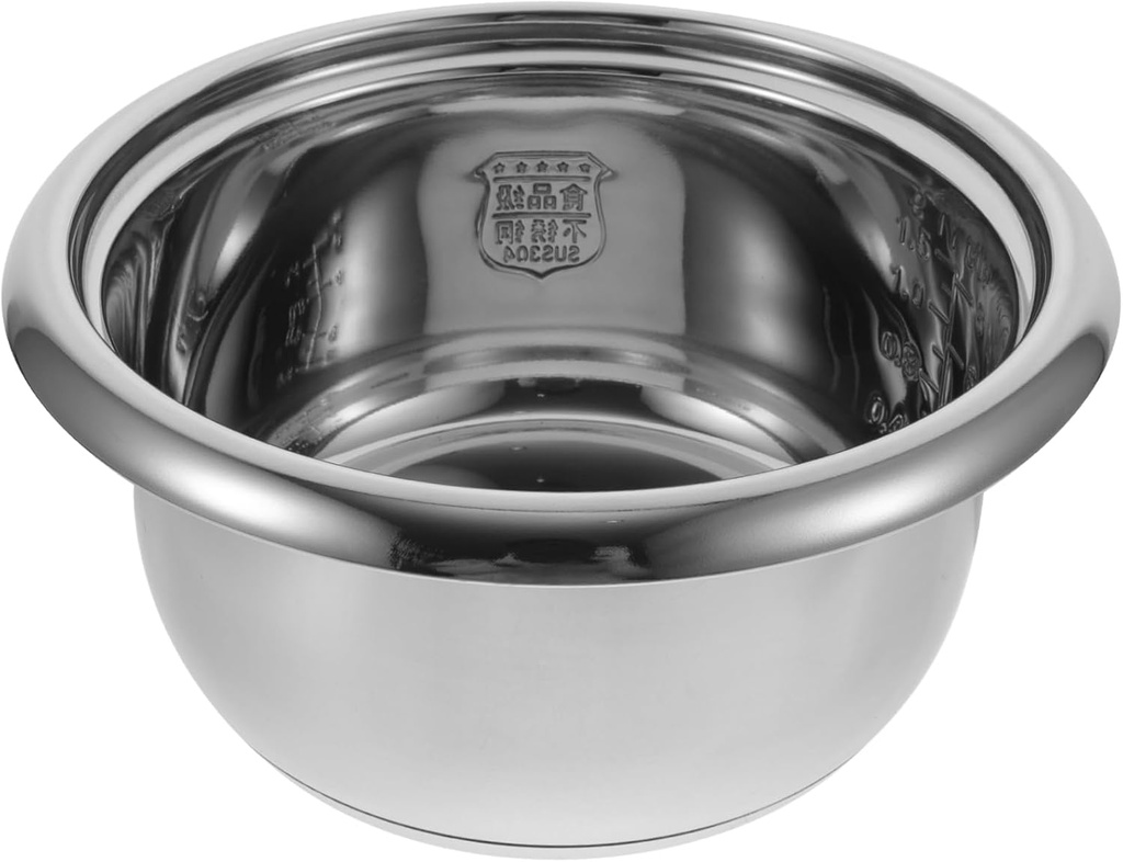 ABOOFAN 1pc Rice Cooker Inner Pot Replacement Stainless Steel Non-stick Cooking Pot Capacity for Home and Dorm Use for Soup and Steaming and Practical Cookware