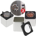 Set of 3 Magnetic Spice Jars, Shake or Pour Containers Attach to Most Refrigerator Doors & Appliances, Seasoning Dispensers- Easy To Open Window Top Shaker Lids- Kitchen Essential