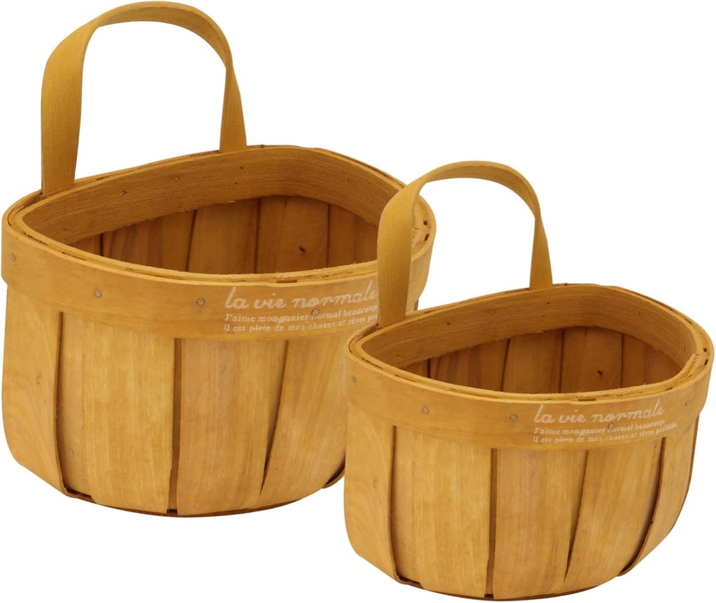 Sosoport 2Pcs Hanging Flower Basket Wall Storage Weave Container for Home Decor Versatile Holder for Kitchen Adds Warmth to Any Space