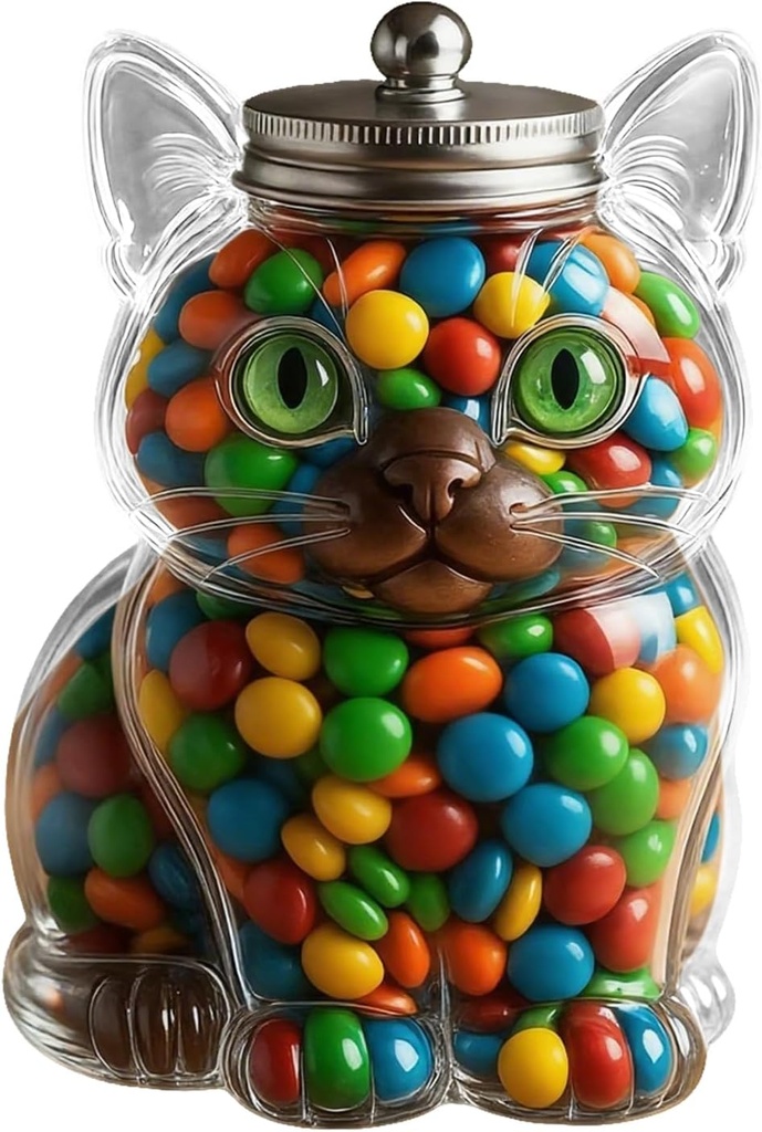 Dog Treat Container | Cat Candy Cookie Jar | Cute Airtight Puppy Treat Candy Jar for Coffee Pods & Chocolate Nuts | Large Animal Shaped Animal Shaped Pet Treats Container for Pet Lovers