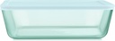Pyrex Colors Tinted (11 Cup) Tinted Glass Large Rectangular Food Storage Container, Snug Fit Non-Toxic Plastic BPA-Free Lids, Freezer Dishwasher Microwave Safe, Aqua