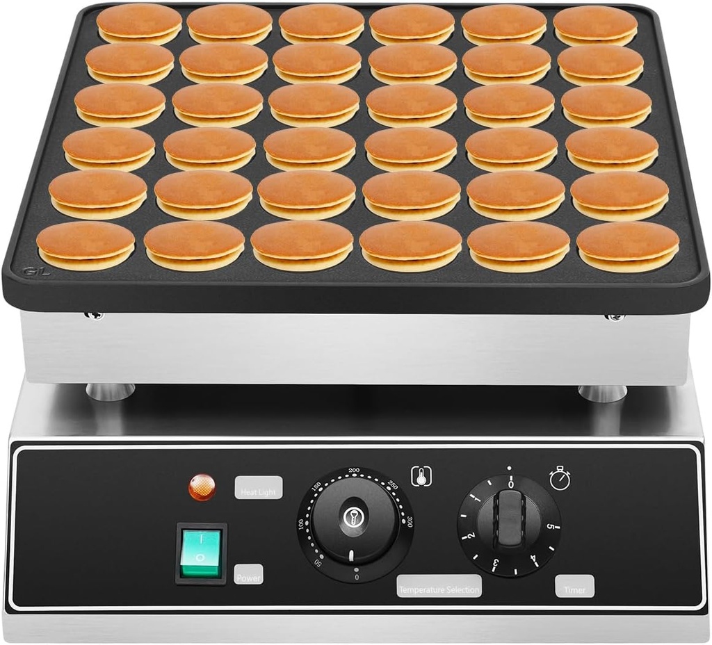 Electric Waffle Machine, Commercial Electric Mini Dutch Pancake Maker Baker Machine, 36 Holes Non-stick Waffle Iron, 110V 36 Grids Mini Dutch Pancake Baker, Breakfast Restaurant Equipment