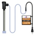 1500W Submersible Hot Tub and Pool Portable Electric Immersion Water Heater with Temp Control, WiFi Timer and Auto Shut Off for Bathtub, Above Ground Pool, Swimming pool and baptismal pool