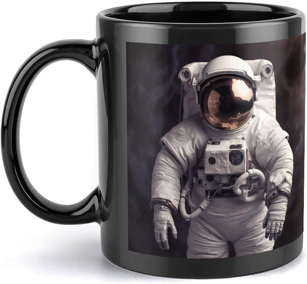 Astronaut Travel Mug Ceramic Large Ceramic Coffee Mugs with Handle, Porcelain Mugs- Perfect for Coffee Tea Espresso Other Beverages