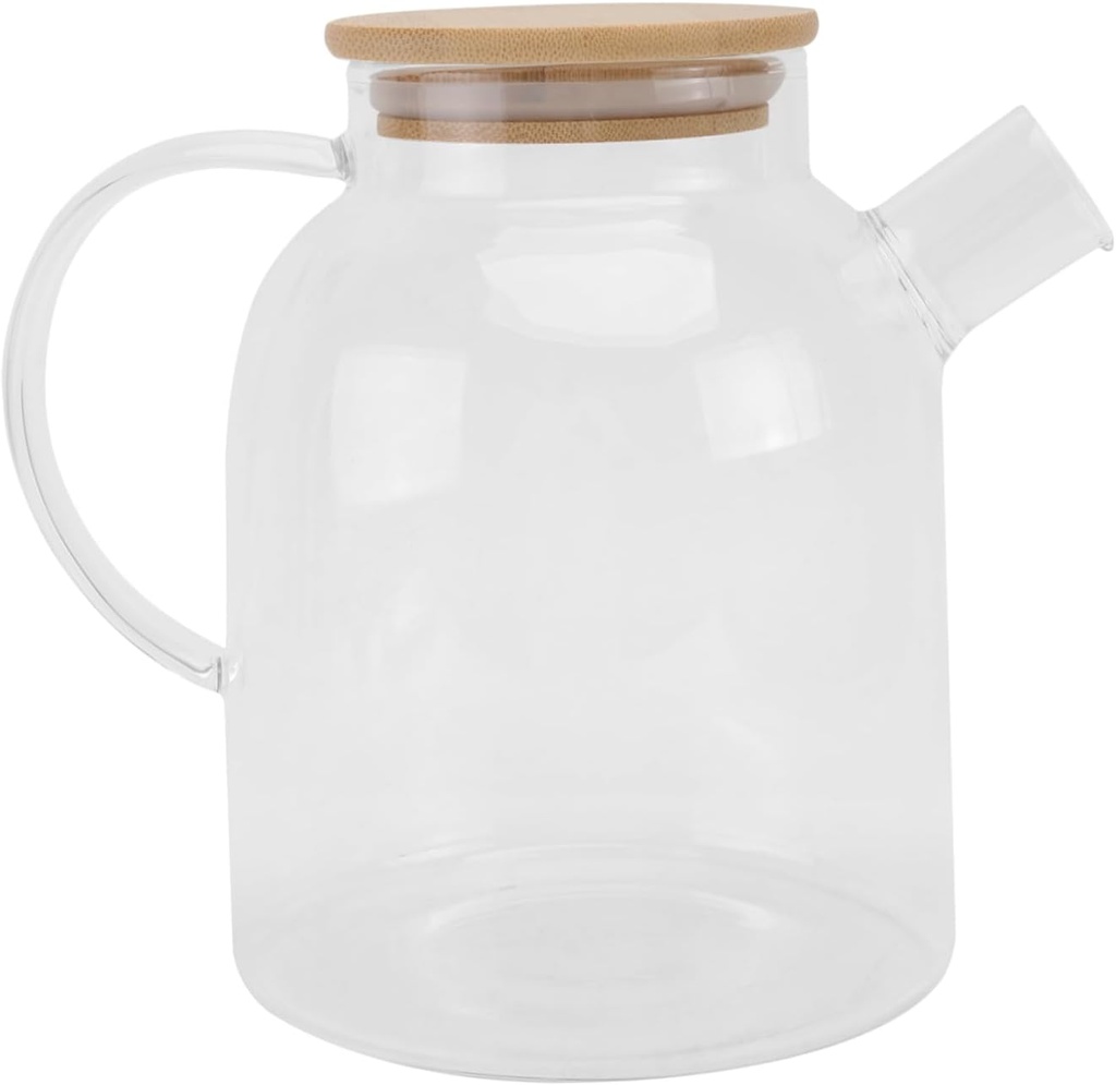 1pc Heat Resistant Glass Teapot Lid Practical Water Jug for Iced Tea Fruit Juice and Scented Tea Cold Hot Resistant
