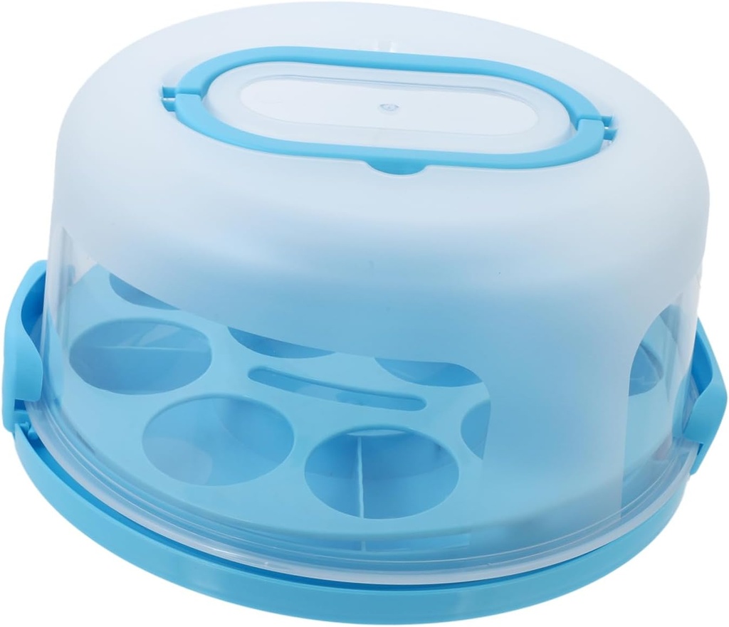 Small Cake Storage Box Locking Lid Plastic Muffin Carrier Cake Carrier for Travel Cupcake Box