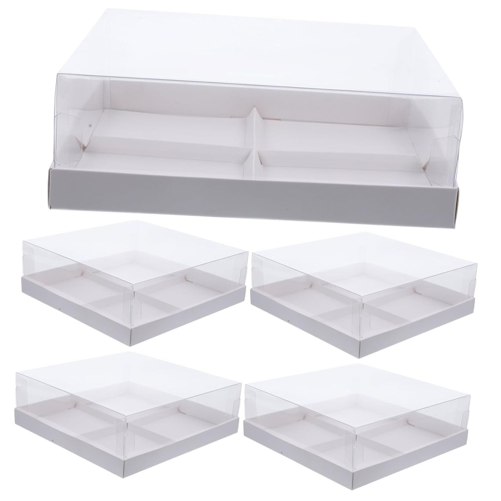 STOBAZA 5pcs Cookie Boxes Storage for Treats Biscuit Container Cupcake Box Muffins Bakery