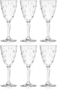 Barski Wine Glass - Goblet - Red Wine - White Wine - Water Glass - Stemmed Glasses - Set of 6 Goblets - Crystal like Glass - 7.7 oz. Beautifully Cut Designed Made in Europe