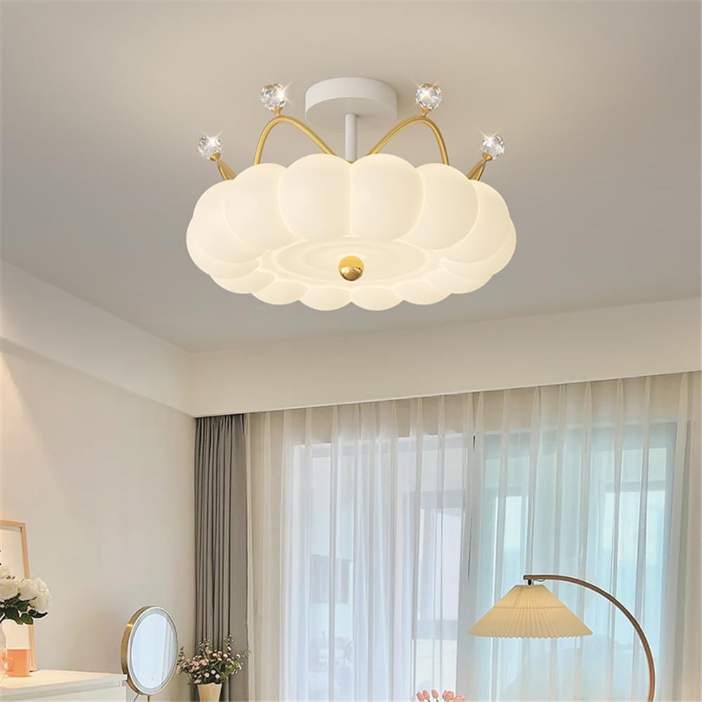 Nordic Modern Flower-Shaped LED Ceiling Lamp - Stylish & Artistic for Bedroom, Girls' Room, Study & Kindergarten Decoration (Style 26)