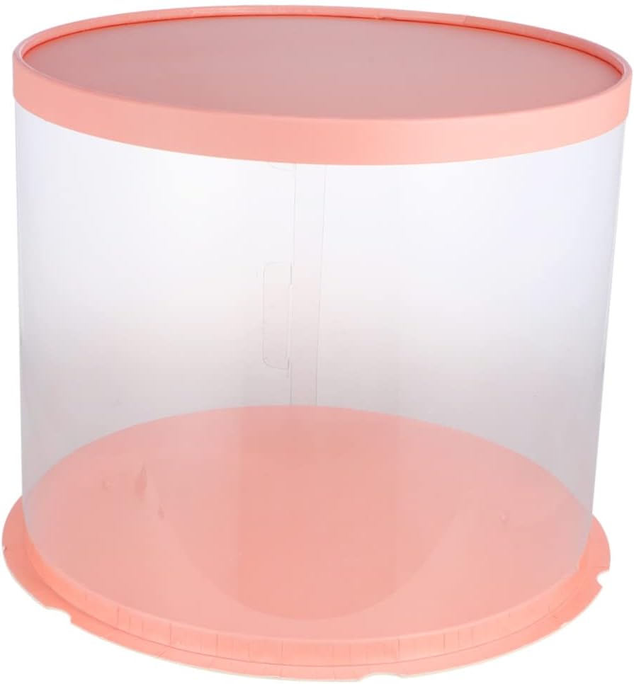 Garneck Plastic Cake Box Round Cake Packaging Paperboard 10inch Cake Containers for Desserts Tea Rooms and Bakeries