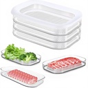 Lunch Meat Deli Container for Fridge with Lid - 3-Layer Stackable Transparent Cold Cuts Storage for Lunch Meat, Cheese and Bacon,Dishwasher Safe,BPA Free,Microwave Safe, Non-Toxic, Reusable