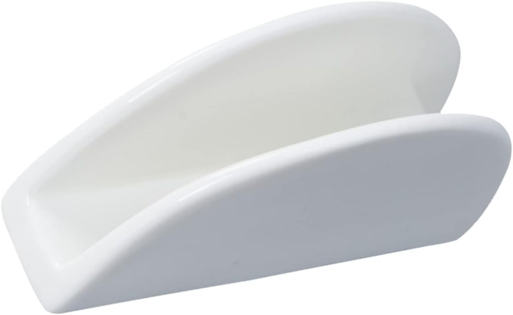 Ceramic Napkin Holder Stand for Bathroom Kitchen Café White Napkin Box Elegant Design for Paper Tissue Storage