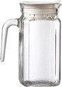 Amici Home Italian Igloo Quadra Glass Pitcher with Lid and Spout | 17 Ounce | Clear Glass Water Pitcher for Refrigerator | Carafe for Iced Tea, Juice, Milk, Cold Brew and Mimosa Bar