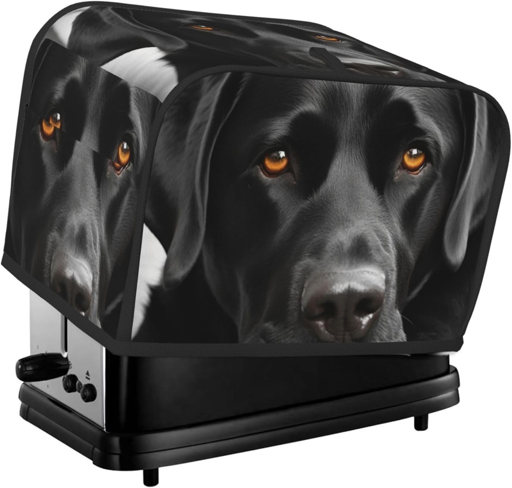 Black Dog Toaster Covers 2 Slice Bread Machine Covers Quilted Toaster Dustproof Cover Small Washable Appliance Covers Bread Maker Protective For Kitchen Small Appliance