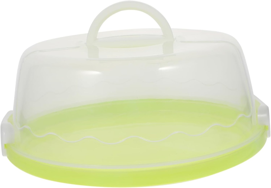 Reusable Cake Box Lid Portable Cake Carrier for Birthday Desserts Sealing Cupcake Transport Box Green Multi-functional and Lightweight Design