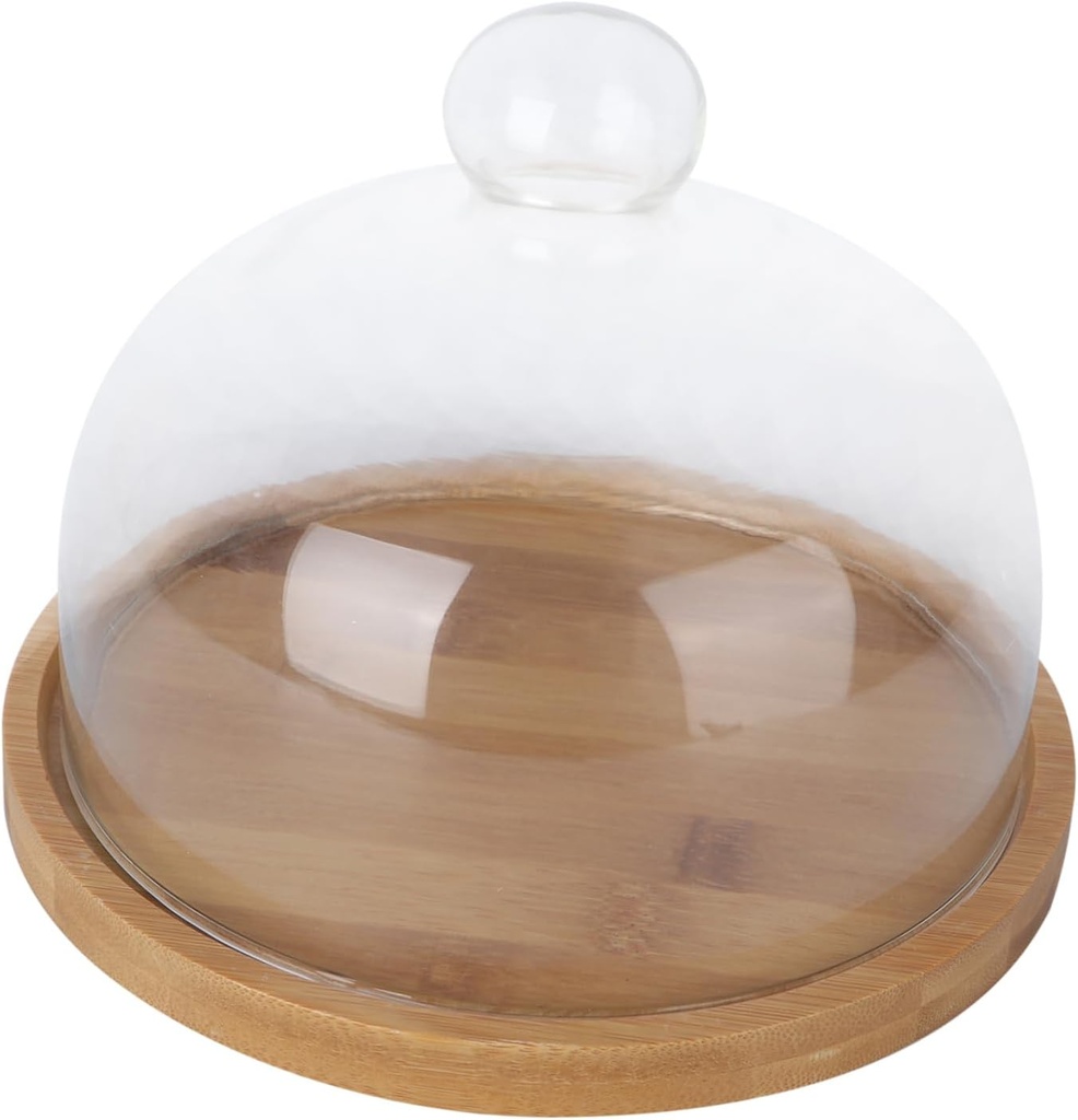 Cabilock Portable Cake and Cupcake Carrier Food-grade Glass Cover with Base for Transporting Cakes Salads and Desserts and Versatile Storage