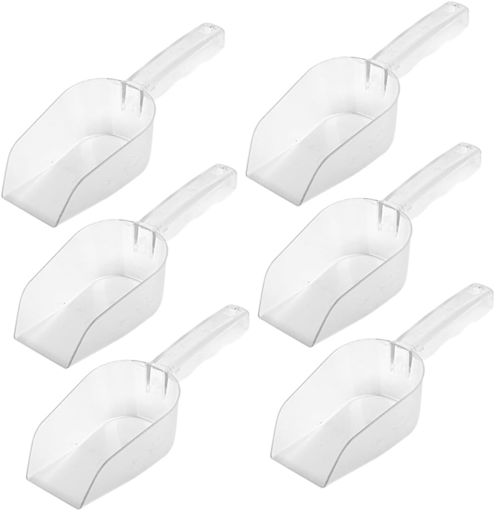 Garneck 6pcs Plastic Material Ice Shovel Bar Ice Shovel French Fries Multi-use Food Scoops