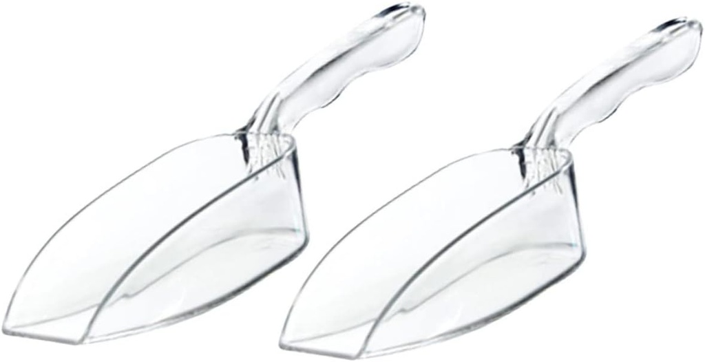 2pcs Transparent Food Scoops Multi-use Ice Shovels for Kitchen Flour Nuts and Grains Design for Everyday Use