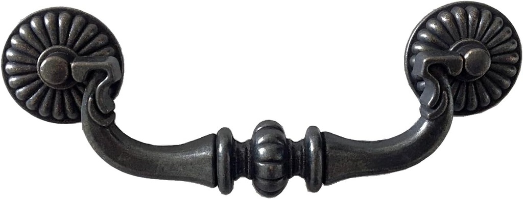 4.5" C-C Bail Drawer Pull Drop Dresser Handle Swing Pendant Cabinet Pull Knob Hardware Vintage Style Antique Black Bronze 4 1/2" Centers (Bail Pull- 4.5" (114 mm) Holes)