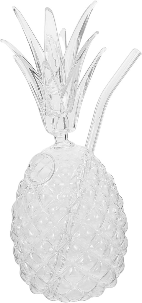 PRETYZOOM Aesthetic Pineapple Glasses Cute Glassware Upside down Pineapple Tumbler Juice Cocktail Wine Glassware