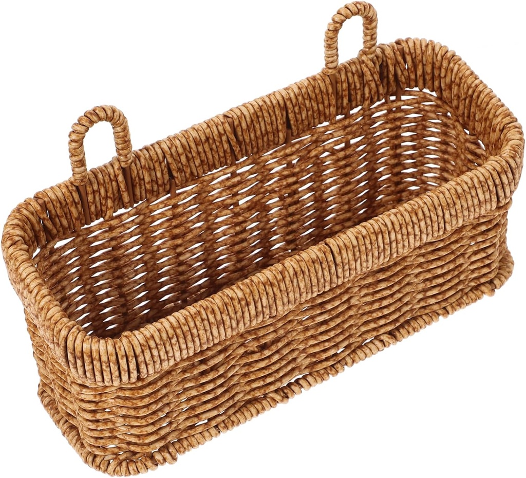 Woven Storage Basket Hanging Basket for Kitchen Decorative Garlic Ginger Holder Rustic Wall Decor