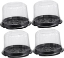 PRETYZOOM 10Pcs Clear Cake Carrier Transparent Round Cake Box with Lid for Birthday Cakes and Baking Packing Box for Transporting and Storing Baked Goods