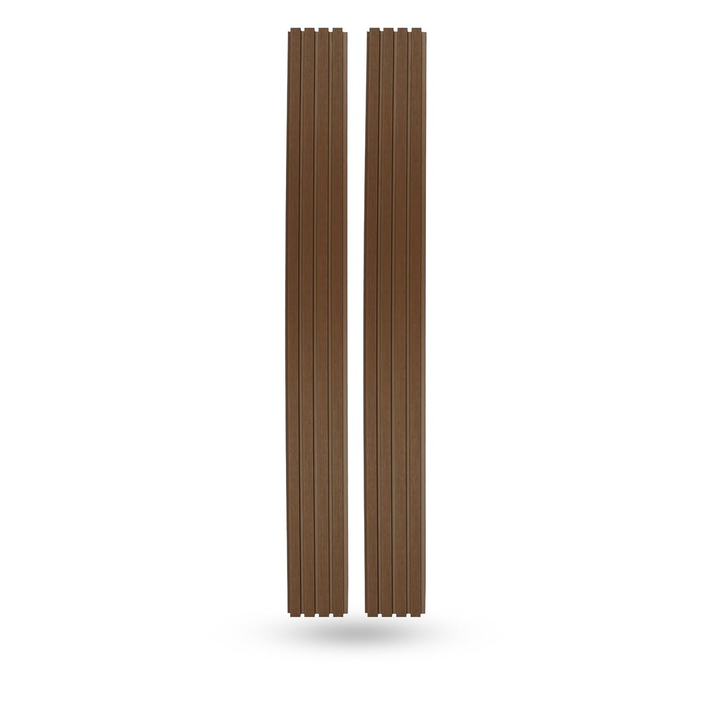 106” L x 8.6” W x 1.1” D Outdoor Composite Cladding Siding, Wall Paneling Board Siding System, Weatherproof and UV-Resistant, WPC Decorative Slat Covering (Set of 30pc) (Light Brown)