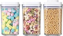 Food Airtight Containers storage with Lids 3 Pack One Button Open/POP UP/Kitchen Storage Organization for Coffee Tea Brown Sugar Cereals 950ml x 3