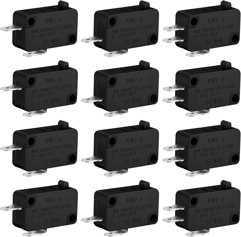 Weewooday 12 Pcs Microwave Oven Door Switch Replacement Part W10269458 W10727360 W10269460 Szm-v16-fc-61 Szm-v16-fc-62 Szm-v16-fc-63, Compatible with Most Microwave Ovens
