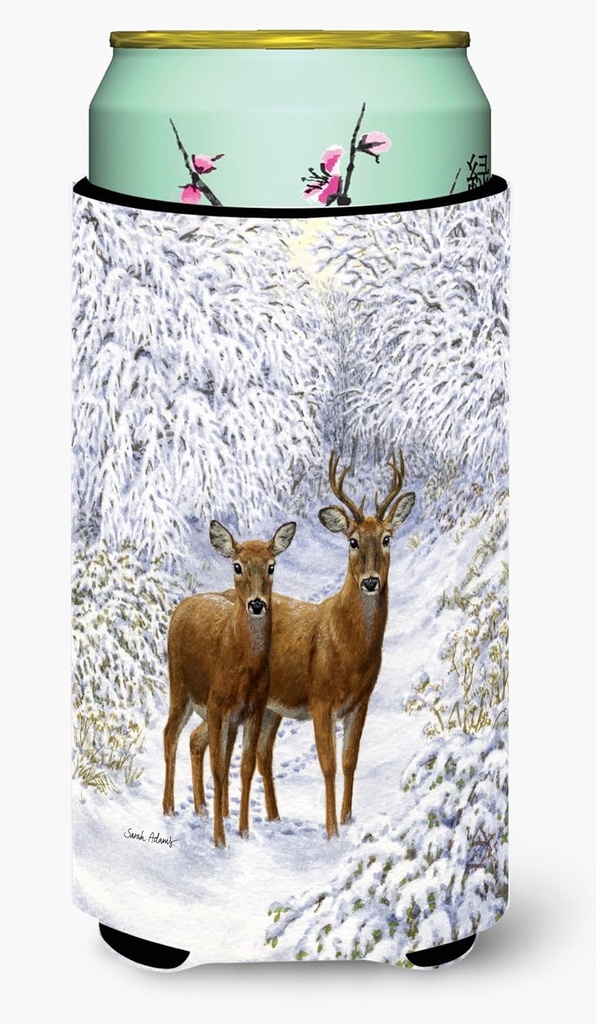 Caroline's Treasures ASA2148TBC Two Deer Tall Boy Hugger Can Cooler Sleeve Hugger Machine Washable Drink Sleeve Hugger Collapsible Insulator Beverage Insulated Holder