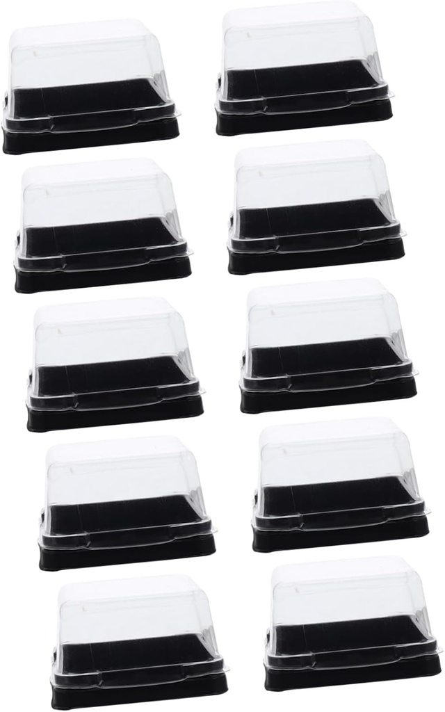 100Pcs Transparent Dessert Container Moon Cake Blister Boxes Cake Holder for Party Pastry Packaging