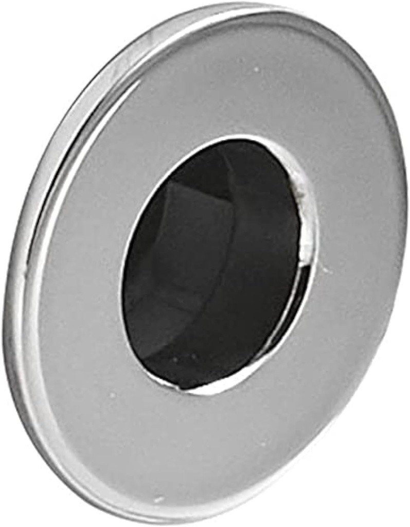 BWE Sink Basin Trim Overflow Ring Cover Brushed Nickel Bathroom Vessel Vanity Basin Bath Sink Brass Insert in Hole Round Caps