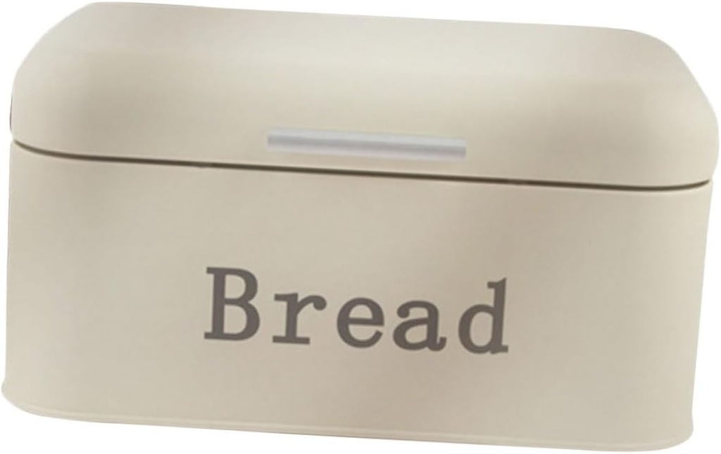 PRETYZOOM Desktop Bread Bin Kitchen Bread Box Lid Metal Storage Container Storage Countertop Holder Box