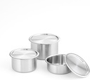 CaKE 3PCS Stainless Steel Food Storage Containers Set With Lids Canister Kitchen Appliances Dishwasher Safe Premium South Korea