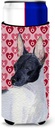 Rat Terrier Hearts Love and Valentine's Day Portrait Ultra Beverage Insulators for slim cans