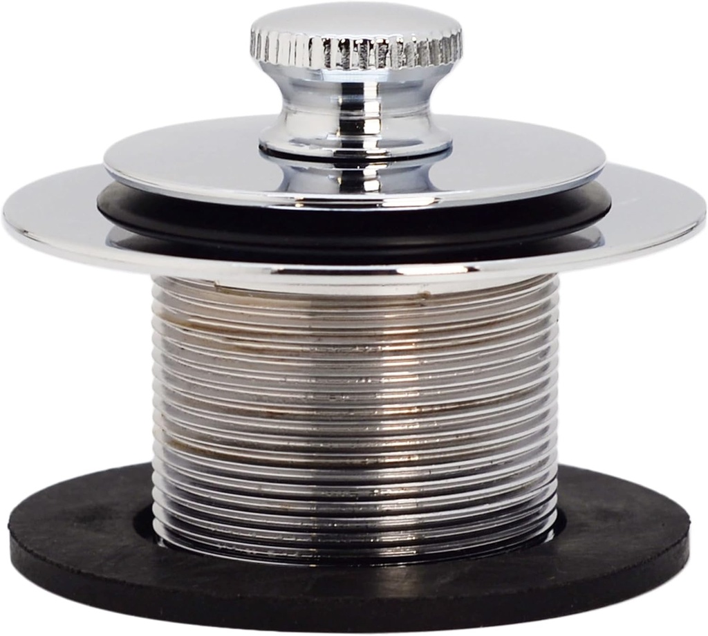 Westbrass D331-F-26 1-3/8-Inch NPSM Fine Thread Twist-and-Close Bath Drain Plug, Polished Chrome