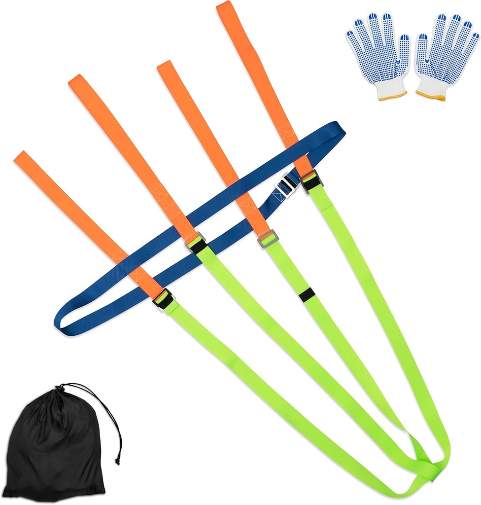 STUDIUM Improved PotLifter - Plant Pot Moving Straps - Potted Plant Mover and Lifting Tool For Garden, Flower Pots, Planters, Trees, Rocks - Lifts Up to 350 Pounds - Complete with Pair of Work Gloves