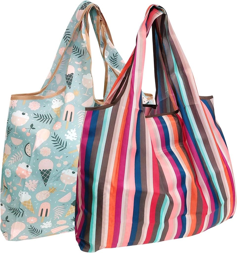 Wrapables Eco-Friendly Large Nylon Reusable Shopping Bags (Set of 2)