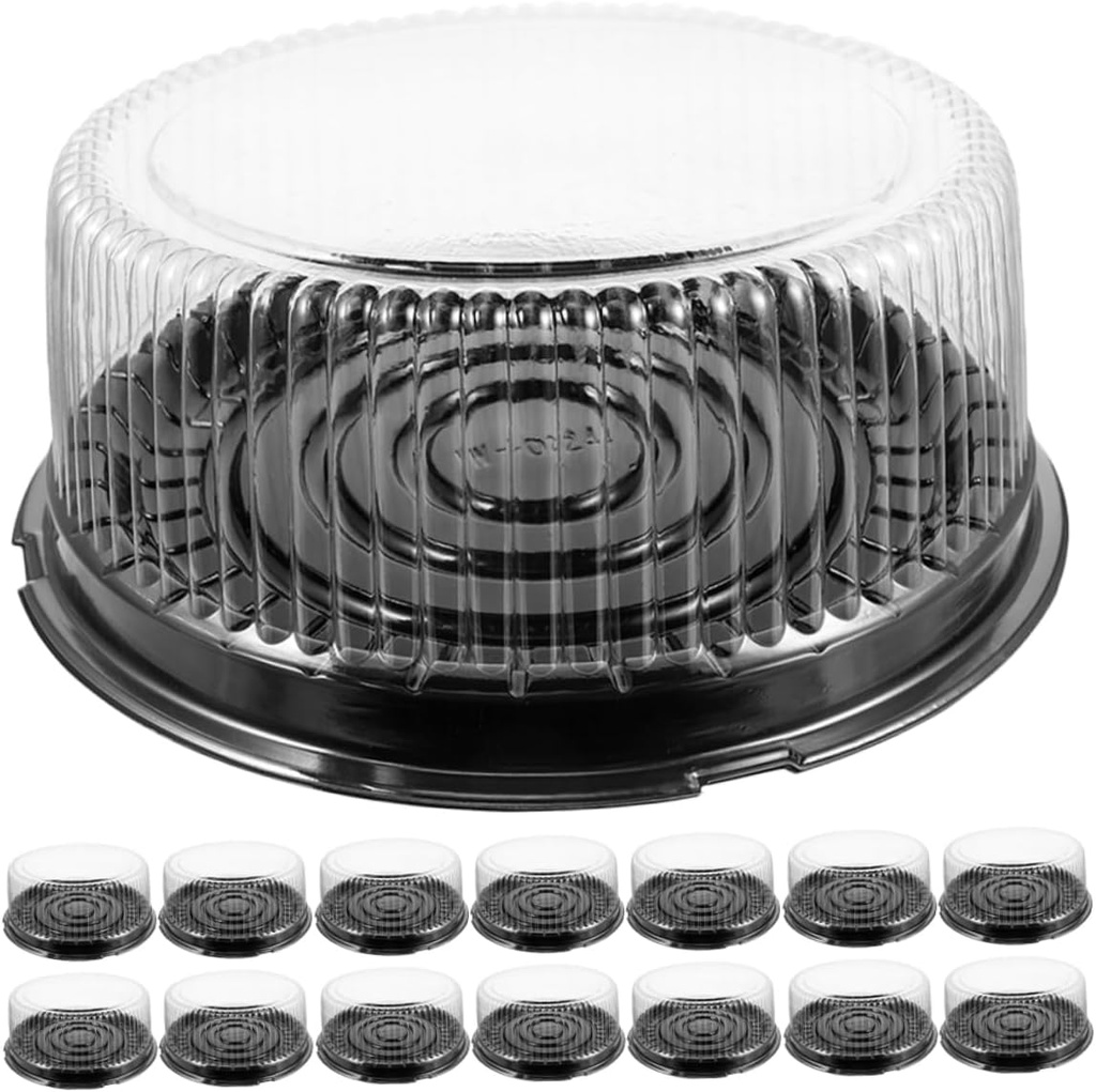 BESTYASH 20pcs Cake Boxes Cake Carrier Lid for Transport Cheesecake Holder Box Airtight Dessert Containers for Baking Pastry Container Lid