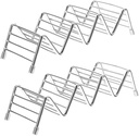 Set of 2 Stainless Steel Taco Holder Stand, Stylish Rack Holds Up to 2 Tacos Each, Keeping Shells Upright for Party, Bar Dishwasher Oven and Grill Safe