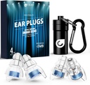 High Fidelity Concert Ear Plugs, Noise Cancelling Silicone Ear Plugs 2 Pairs Great for Concerts Loud Music, Musicians, Motorcycles, Airplanes, Raves, Hearing Protection -23 dB