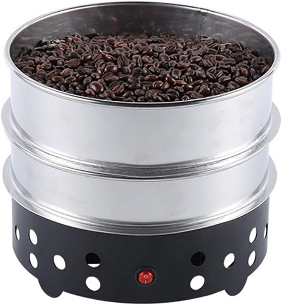 Electric Coffee Bean Cooler, Household Coffee Beans Roasters Cooling Machine With 304 Stainless Steel Mesh 1000G Double Layer Collect Coffee Chaff 110V US Plug (500G/1.1LB 110V)
